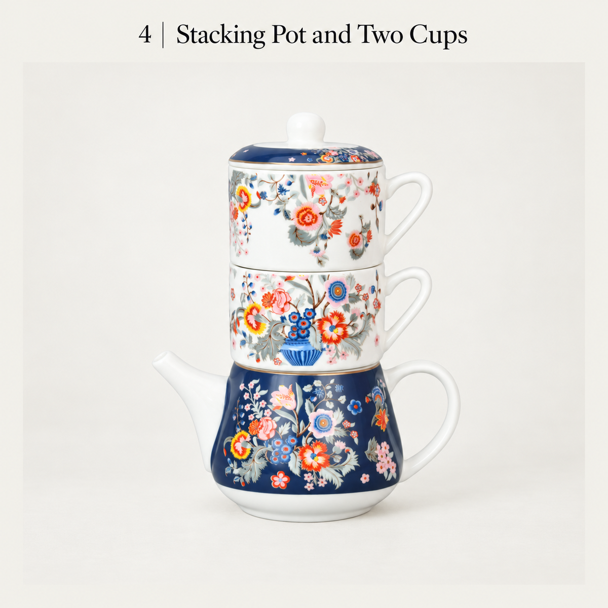 4 — Stacking Pot and Two Cups