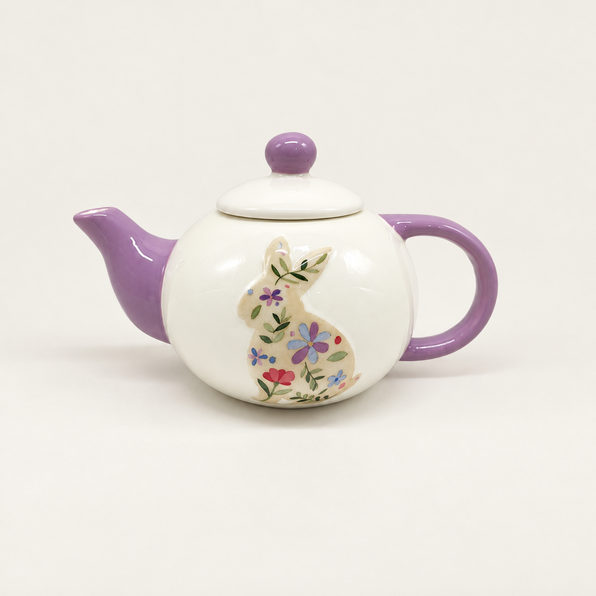 Rabbit Floral Ceramic Tea-for-One - source image 2