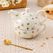Rounded Ceramic Tea-for-One Set — image 3