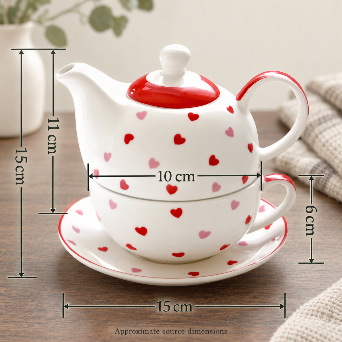 Little Hearts Ceramic Tea-for-One Set — image 6