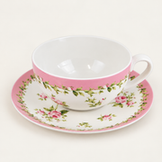 A cup with its matching saucer
