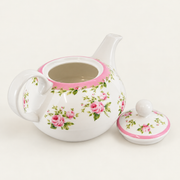 Rose-Pattern Ceramic Tea-for-One Set — image 3