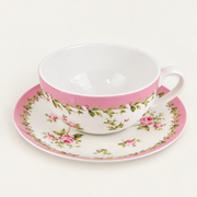 Rose-Pattern Ceramic Tea-for-One Set — image 4