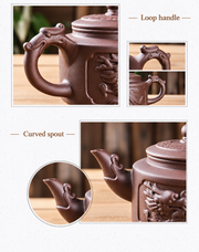 A loop handle and curved spout