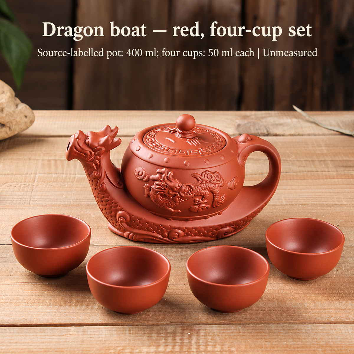 Sculpted Ceramic Teapots & Four-Cup Sets — image 2