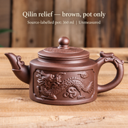 Qilin relief — brown, pot only