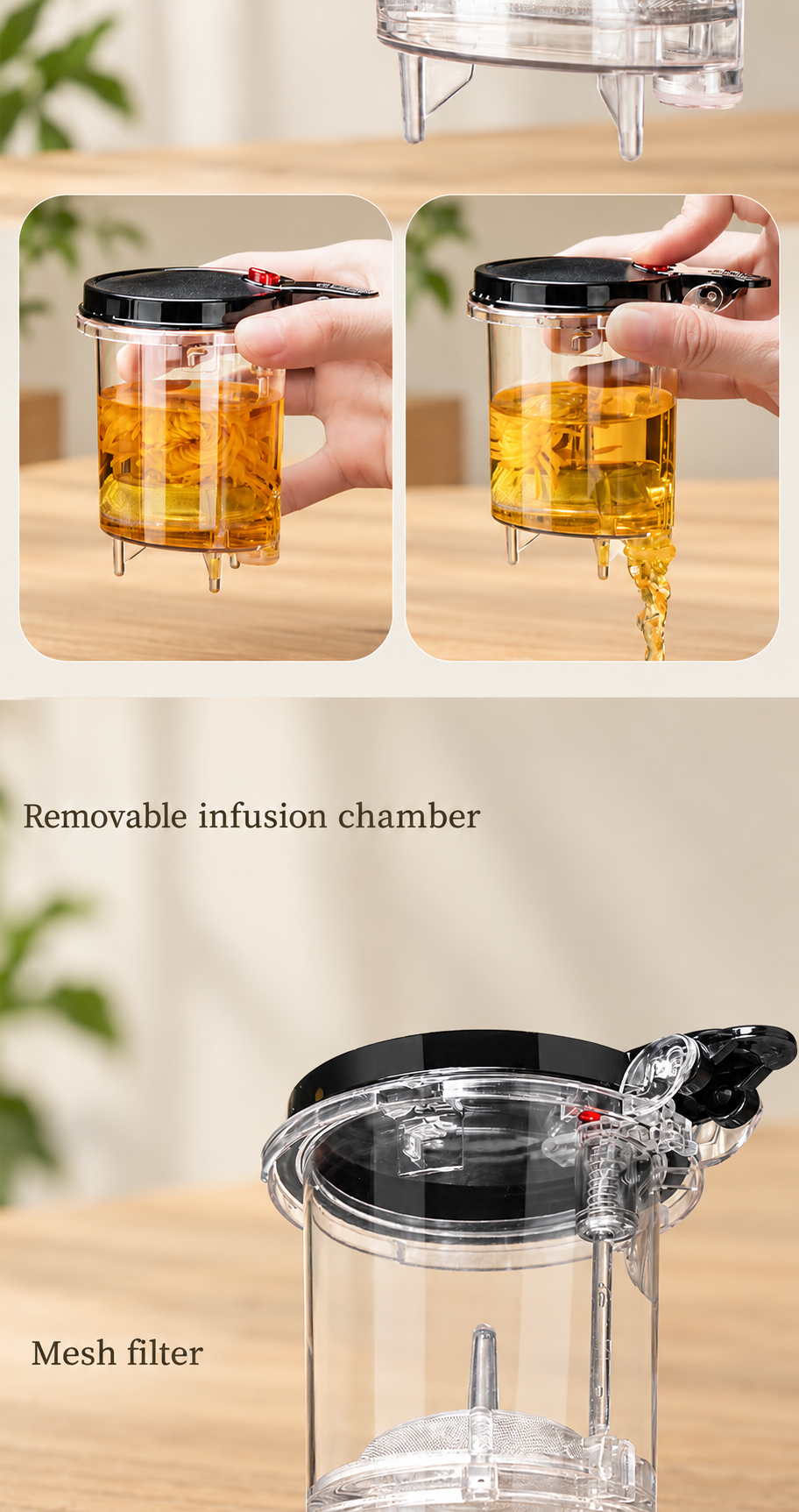 A removable infusion chamber