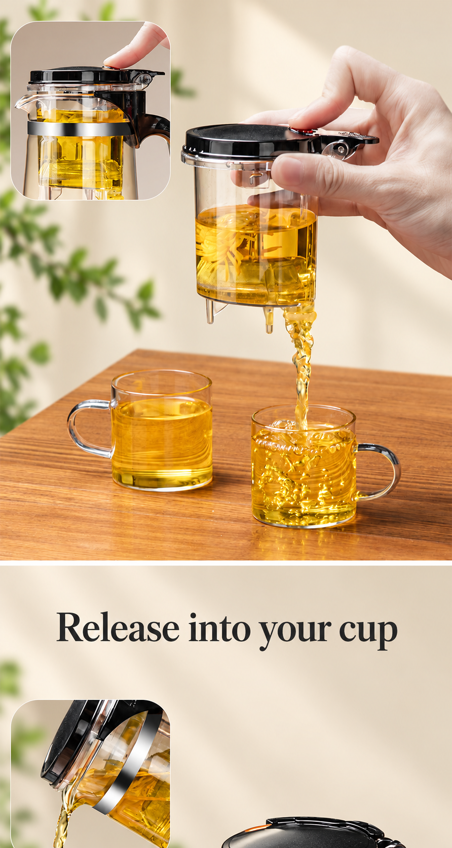 Release into your cup