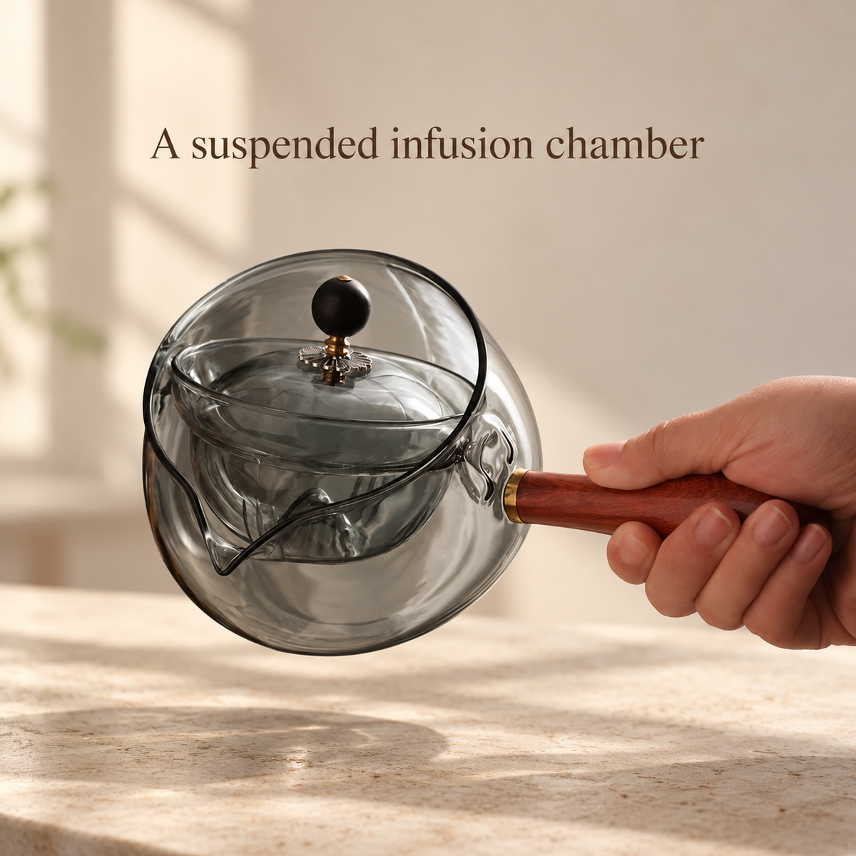 Side-Handle Glass Teapot & Six-Cup Sets — image 2