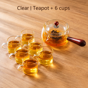 Side-Handle Glass Teapot & Six-Cup Sets — image 9