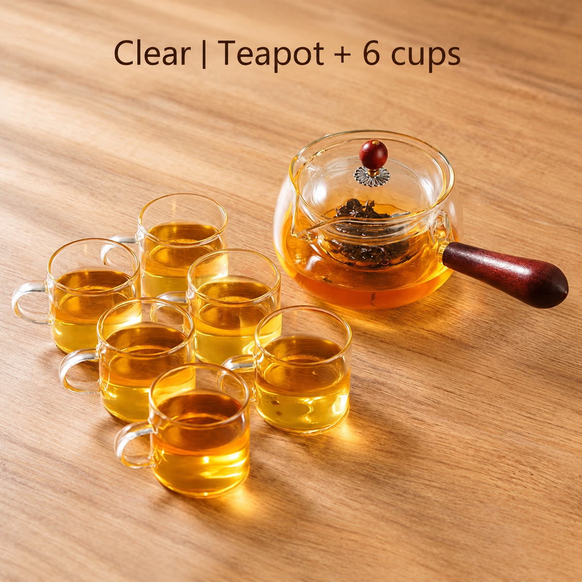 Side-Handle Glass Teapot & Six-Cup Sets — image 9