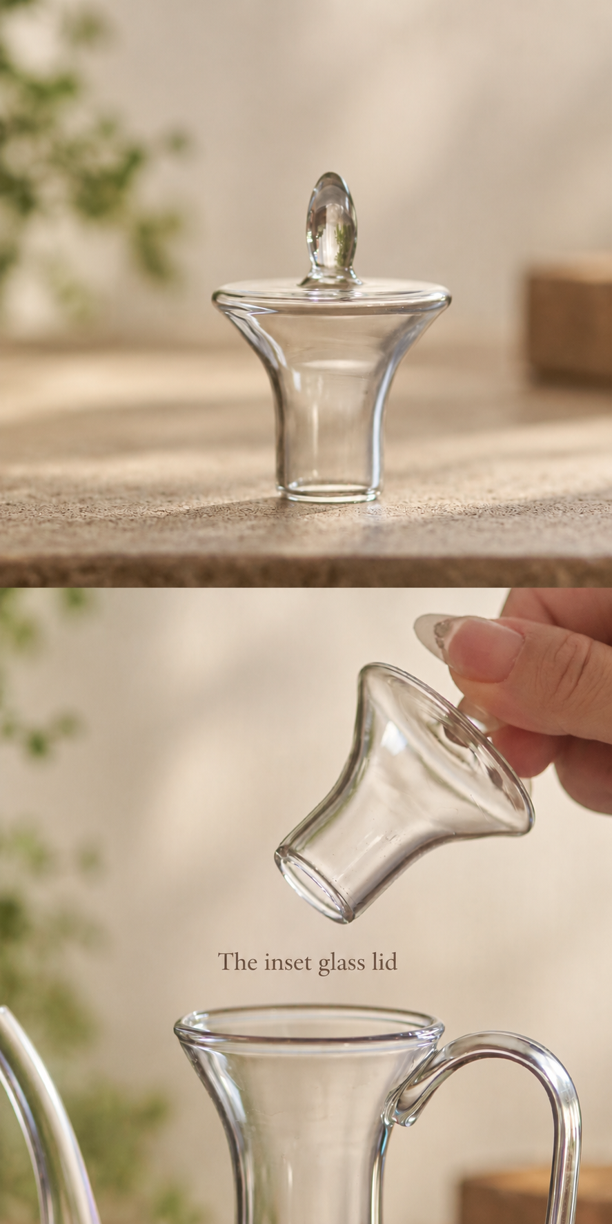 The inset glass lid