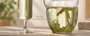 Clear glass and unfolding leaves