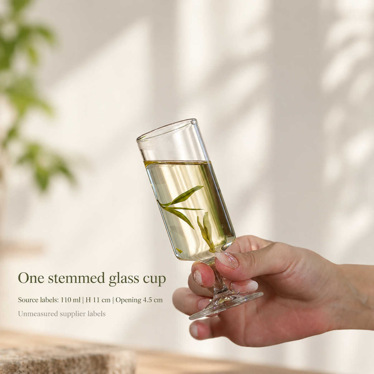 One stemmed glass cup