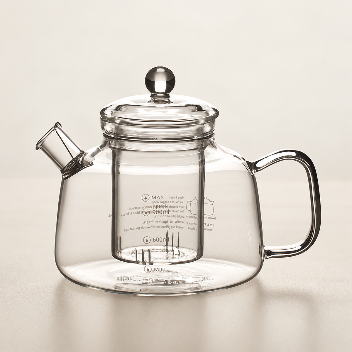 Clear Glass Tea Pots & Four-Cup Sets — image 4