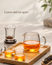 Leaves and tea apart
