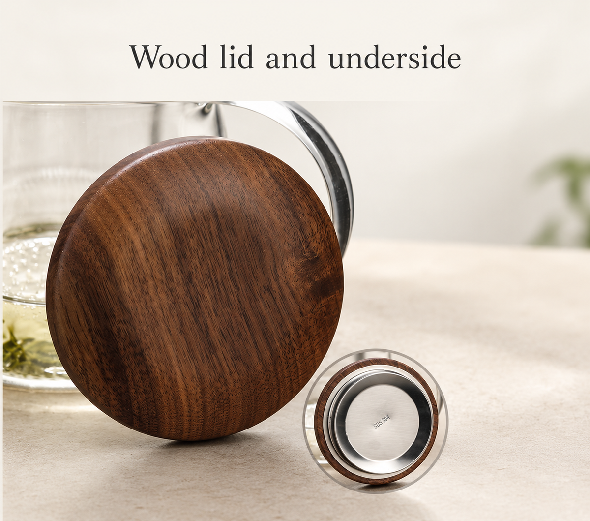 Wood lid and underside