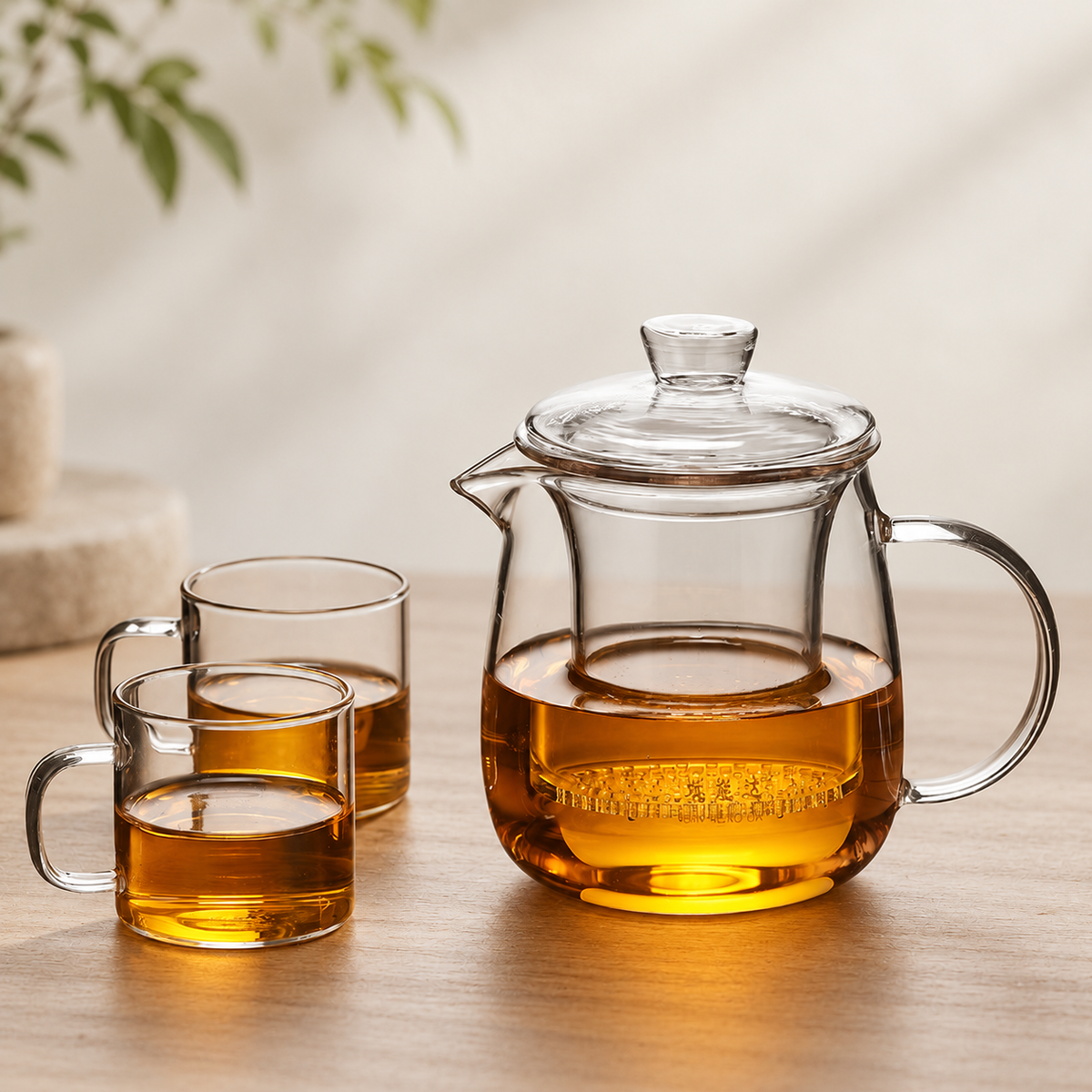 G-600 / glass lid / 600 ml + 2 cups / source-labelled capacity