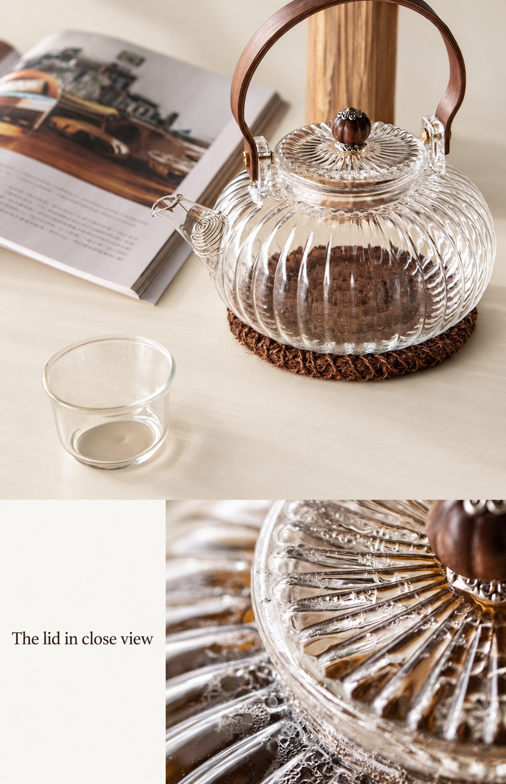 The lid in close view