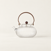 Ribbed Glass Teapots & Wood Bail Styles — image 5