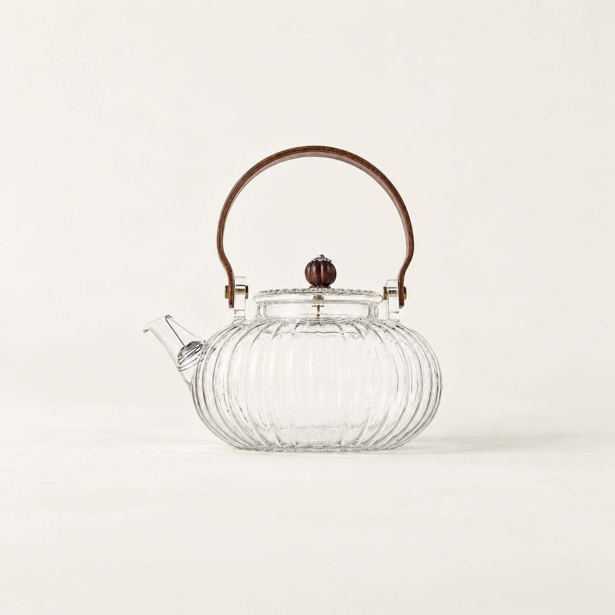 Ribbed Glass Teapots & Wood Bail Styles — image 5