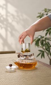 Pumpkin pot with glass insert