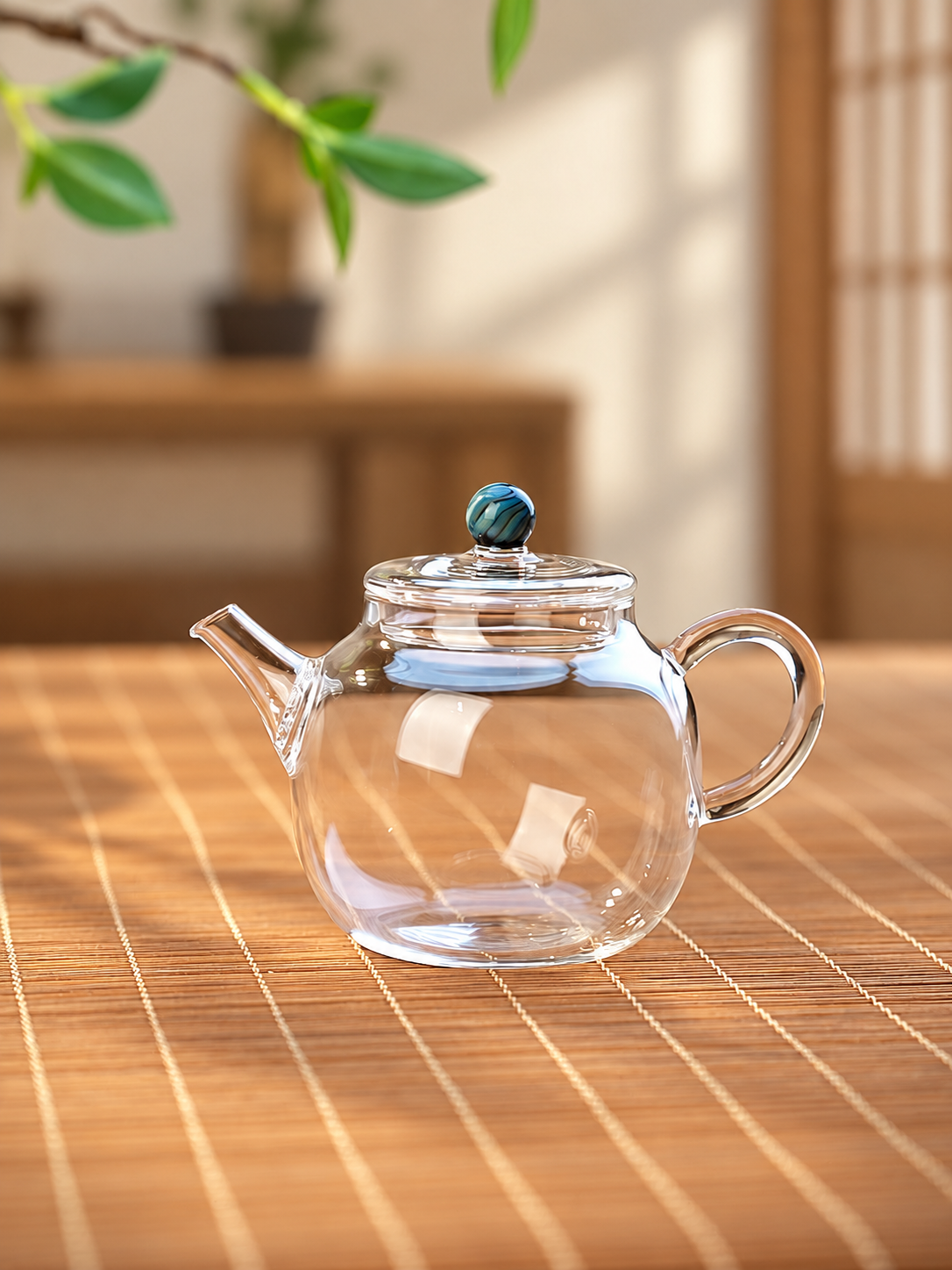 Mini Glass Teapots with Coloured Accents — image 2