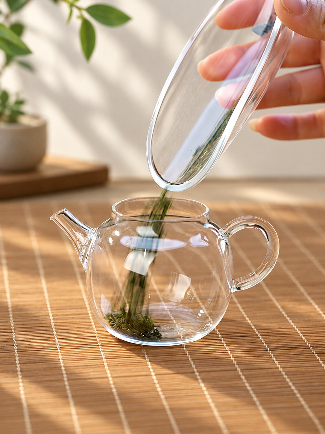 Mini Glass Teapots with Coloured Accents — image 3