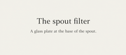 The spout filter
