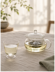 Tea through clear glass