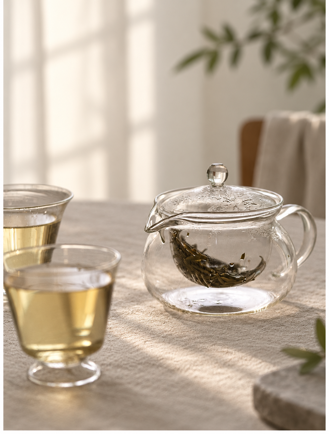 After the tea is poured