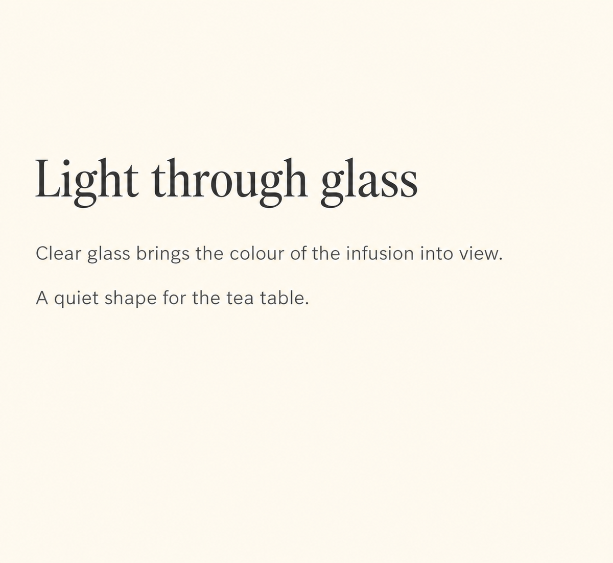 Light through glass