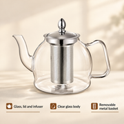 Glass, lid and infuser