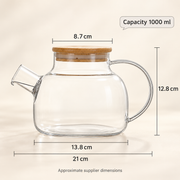 Bamboo-Lid Glass Teapot — image 6