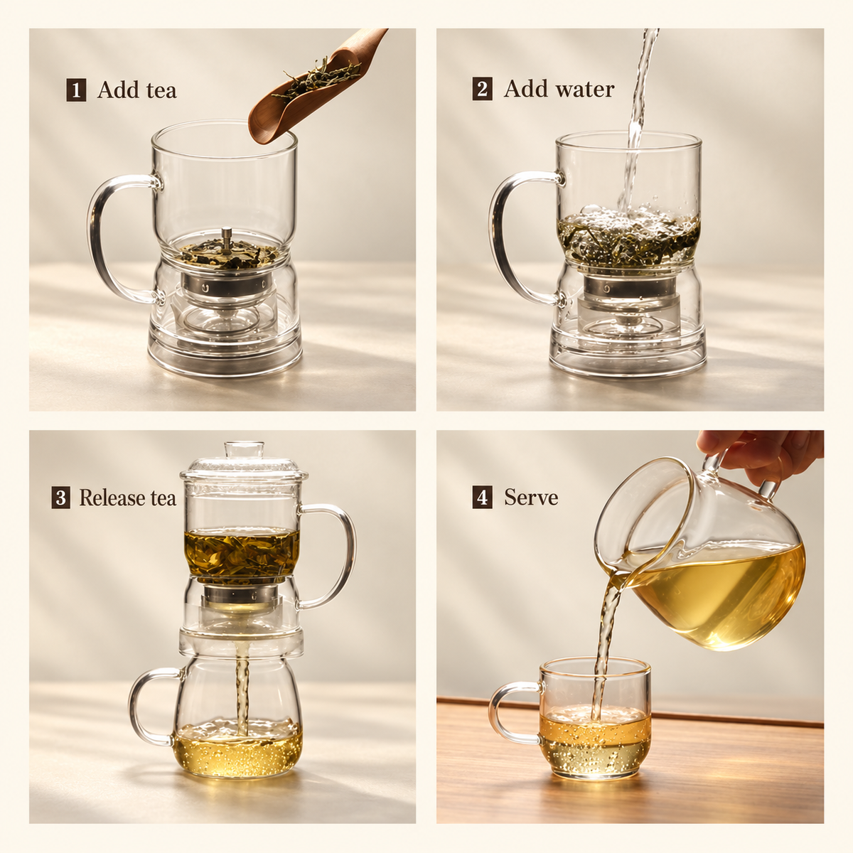 Clear Glass Release Tea Brewer — image 4
