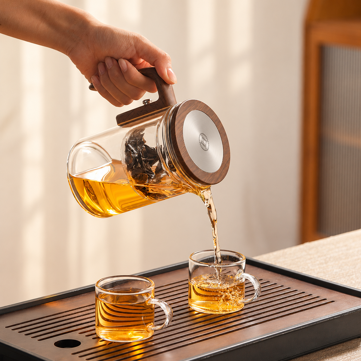 Glass Tea Brewer with Handle Switch — image 4