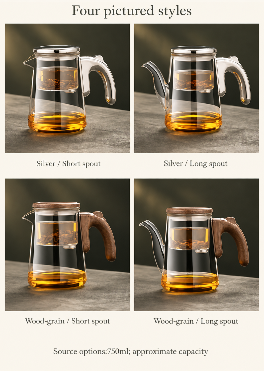 Four pictured styles