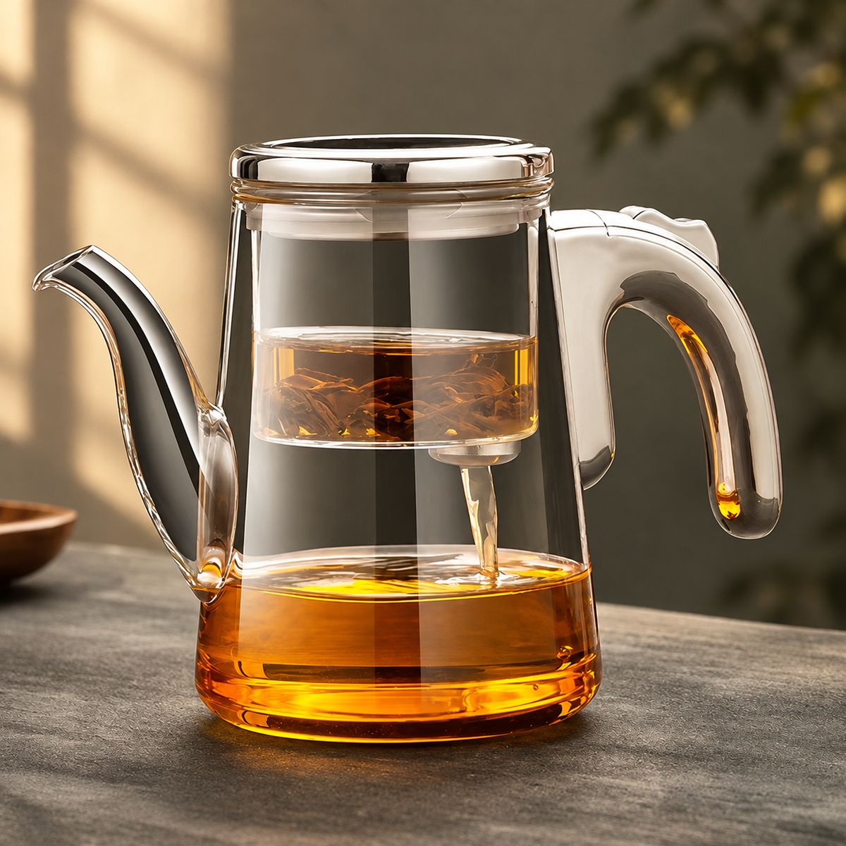 Glass Tea Brewer with Manual Release — image 2