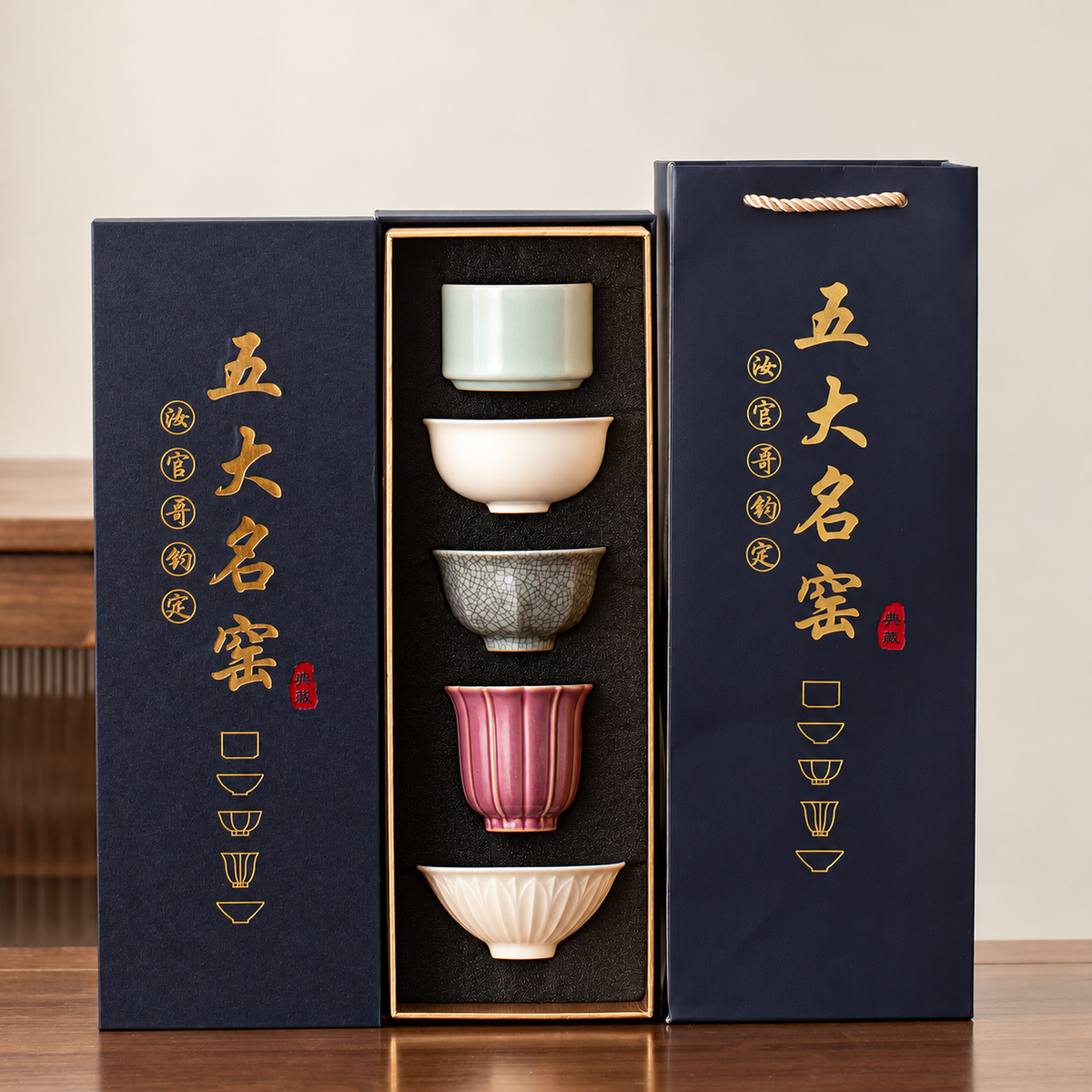 Five Glaze Tea Cups & Gift Sets — image 2