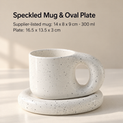 Speckled Mug & Oval Plate