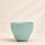 Sky-Blue Crackle-Glaze Tea Cup — image 2