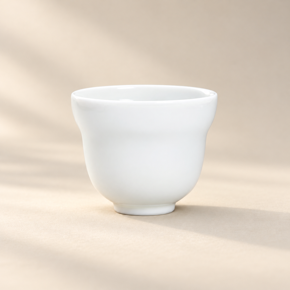 Quiet Form White Ceramic Tea Cup — image 5
