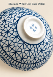 Blue and White Cup Base Detail