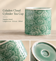 Celadon Cloud Cylinder Tea Cup