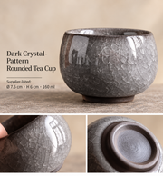 Dark Crystal-Pattern Rounded Tea Cup