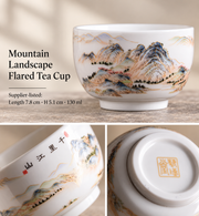 Mountain Landscape Flared Tea Cup