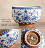 Blue Lotus Vine Coin-Base Cup