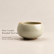 Pale Crackle Rounded Tea Cup