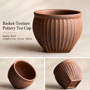 Basket-Texture Pottery Tea Cup