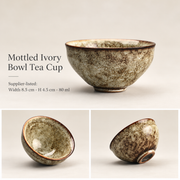 Mottled Ivory Bowl Tea Cup